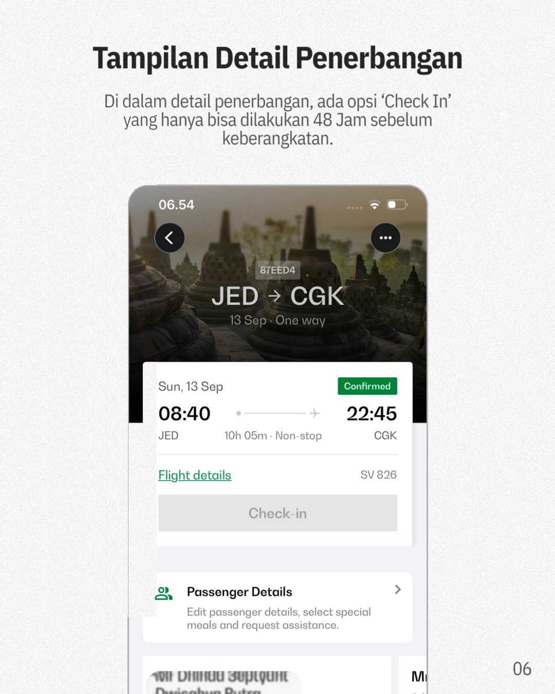 Langkah 05 - Tampilan Detail Penerbangan