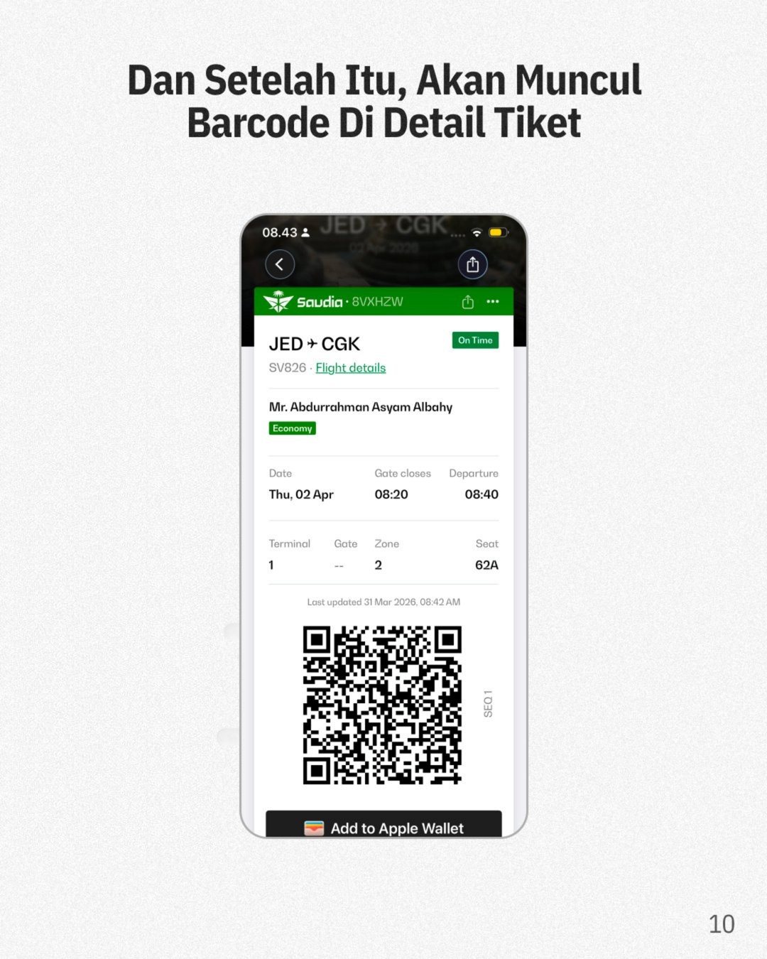 Langkah 09 - Barcode Boarding Pass